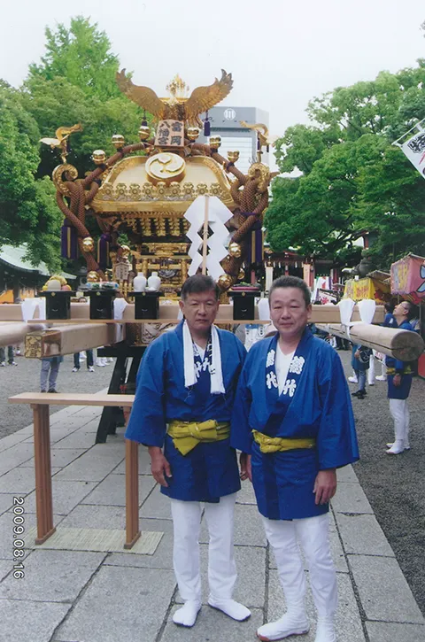 総代として二の宮の前で